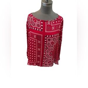 Muche & Muchette Red Printed Top One Size
